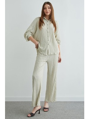 FullaModa Fullamodest Dokulu Düğmeli 2 L I Takım