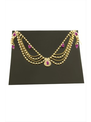 SiHako Damla Şerit Taşlı Alınlık