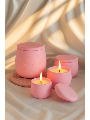 4 ' Lü Kavanoz Mum Seti