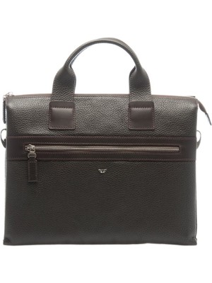 Tergan  Kahve Hakiki Deri Erkek Evrak Çantası - S1EV00021368-A42