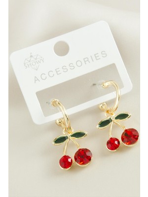 SiHako Kiraz Taşlı Küpe