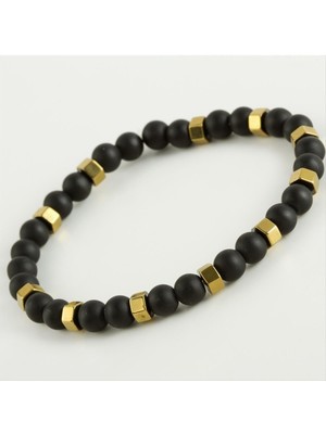 SiHako Hematit & Mat Onix Doğaltaş Bileklik