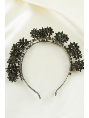 SiHako Yıldız Lüks Taşlı Gelin Tacı