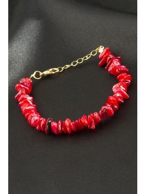 SiHako Mercan Kırık Doğaltaş Bileklik