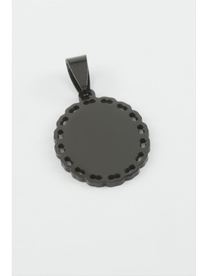 SiHako Oval Isim Yazılabilir Çelik Kolye Ucu 2*2,8 cm