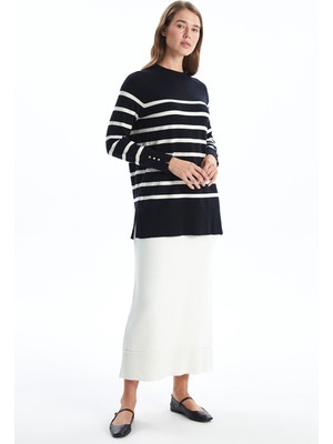 Lc Waikiki Yeni Sezon Kadın Beli Lastikli Düz Triko Etek