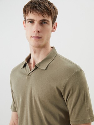 Lc Waikiki Yeni Sezon Polo Yaka Keten Karışımlı Erkek Tişört