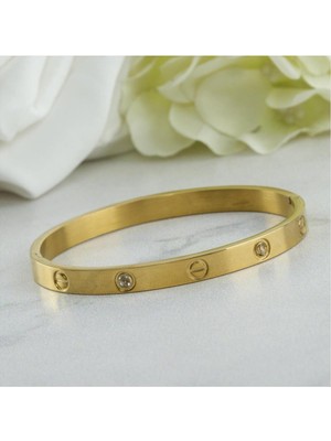 SiHako Orjinal Crt Taşlı Çelik Bileklik (Kalın)