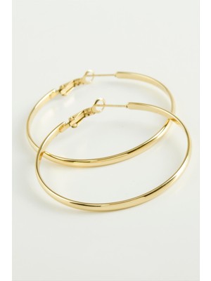 SiHako Lüks Çelik Halka Küpe 4,5 cm