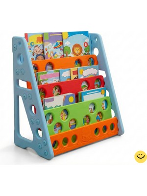 Bahçe Oyuncak Montessori Çocuk Kitaplık Renkli Kitap Düzenleyici Ünite Kreş Anaokulu Bahçe Oyun Odası