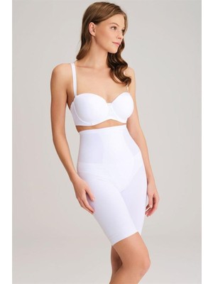 byasafkids Toparlayıcı Bel ve Bacak Inceltici Dikişli Uzun Paçalı Orta Bel Sıkı Şort Korse