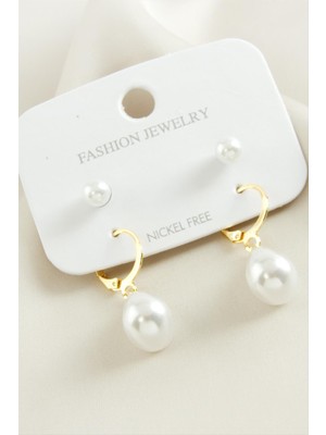 SiHako 4 Adet Damla Inci Küpe