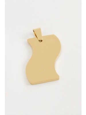 SiHako Bayrak Isim Yazılabilir Çelik Kolye Ucu 3 cm