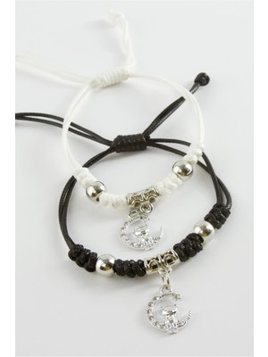 SiHako 2 Adet Ayıcık Zirkon Taşlı Lüks Ip Bileklik