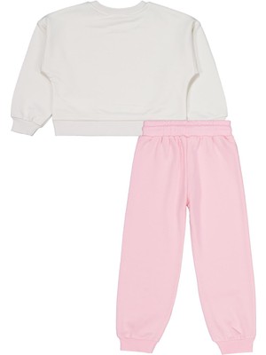 Civil Girls Brooklyn Baskılı 2-5 Yaş Eşofman Takımı - Ekru 4-5 Yaş