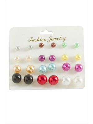 SiHako Kartlı Inci Küpe 24 Adet