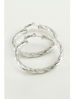 SiHako Burgulu Halka Küpe 4,5 cm