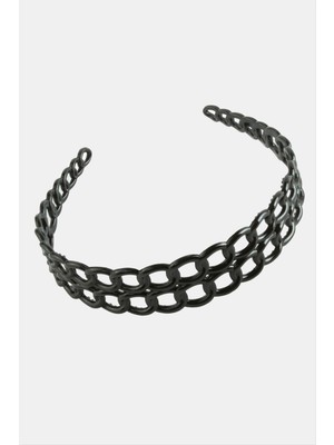 SiHako Zincir Desenli Siyah Renkli Taç