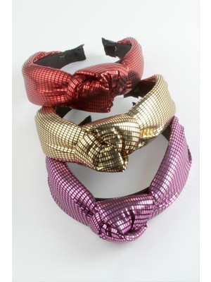 SiHako Kare Desenli Deri Düğümlü Taç