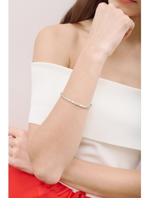 Manuka Küp Detaylı Bileklik Gümüş