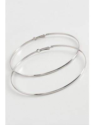 SiHako Düz Metal Halka Küpe 8-9-10 cm