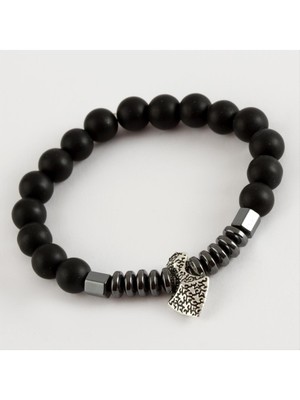 SiHako Hematit Mat Onix Doğaltaş Bileklik