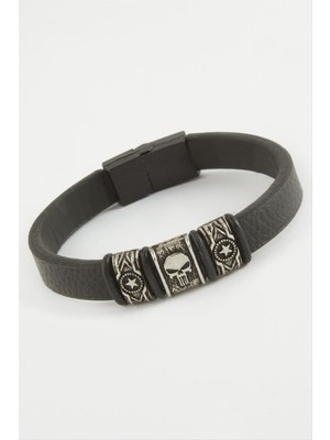 SiHako Kuru Kafa Kaliteli Mıknatıslı Suni Deri Bileklik