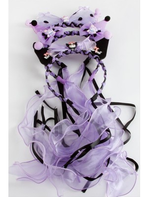 SiHako Çzgflm Fiyong Tül Sallantılı Örme Çocuk Taç