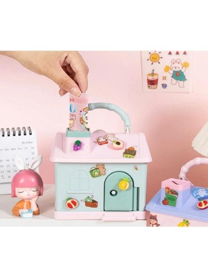 PremiumPort Yeşil Renk Çocuk Kumbara Anahtarlı Sticker Hediye