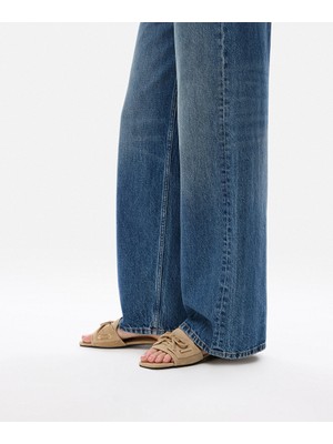 İpekyol Fiyonklu süet deri terlik IS1260037012007