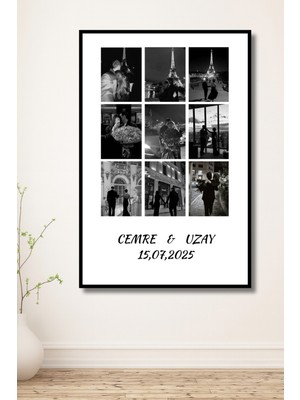 PremiumPort Kişiye Özel Fotoğraflı Sevgili Dekoratif Duvar Tablosu