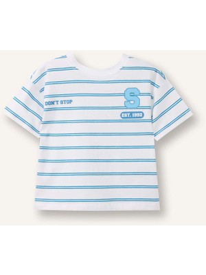 DeFacto Erkek Bebek Oversize Geniş Kalıp Baskılı Kumaş Kısa Kollu TIŞÖRT G7479A526SM