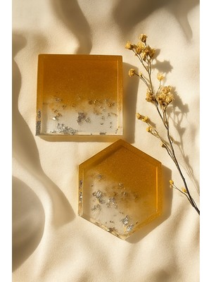 ✨ Kurutulmuş Çiçek Detaylı Epoksi Dekor Obje | El Yapımı