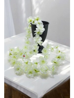 PremiumPort Yapay Lüx Bahar Dalı Sarmaşık 220CM, Akasya Doğalgaz Borusu Süsü, Yaprak Balkon Dekoru