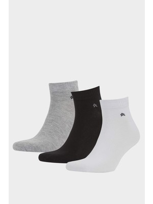 DeFacto Erkek Dikişsiz 3'lü Bambu Patik Çorap F4294AXNS