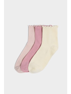 DeFacto Kadın Dikişsiz 3'lü Bambu Soket Çorap G3585AXNS