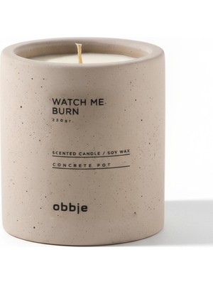 PremiumPort Amber Kokulu Dekoratif Beton Mum, Dikey Form, Tek Fitil