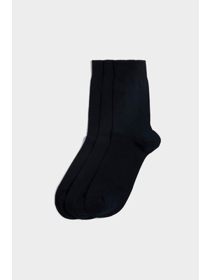 DeFacto Erkek 3'lü Pamuklu Uzun Çorap H0912AXNS