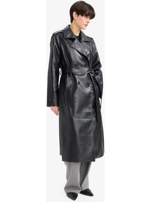 DeFacto Regular Fit Suni Deri Trençkot G0746AX26SP