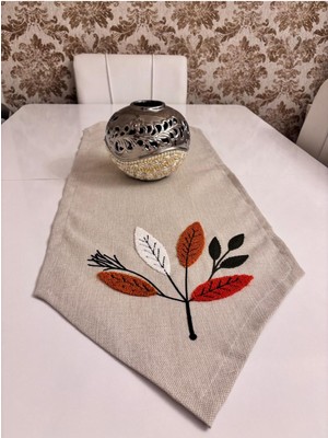 PremiumPort Punch Nakışlı Bohem Tarz Dekoratif Runner, Şık ve Zarif Sofralar Için