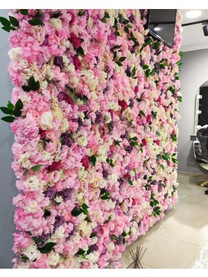 PremiumPort Rüzgar Yapay Çiçekçilik 1 M² Gül ve Bahar Dalı Kaplama Seti