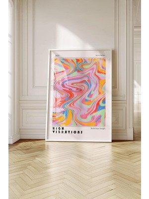 PremiumPort Enerji Patlaması Modern Sanat Çerçeveli Tablo, Şıklık ve Pozitiflik Sunar