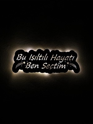 PremiumPort Işıltılı Ahşap Duvar Yazısı Dekoratif Tablo, Parlak ve Şık Tasarım