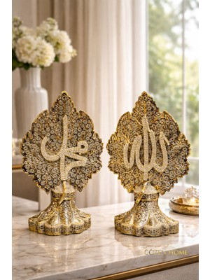 PremiumPort Iki Parça Papatya Yaprak Lafız Seti, Zarif ve Şık Dekorasyon | Hediye Alternatifi