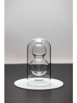 PremiumPort Zarif Cam Vazo ve Oda Kokusu Şişesi, Masaüstü Dekorasyon Unsuru