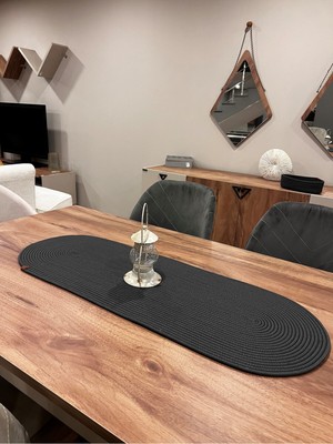 PremiumPort Doğal Jüt ve Hasır Çift Taraflı Runner, Supla, Masa ve Sehpa Örtüsü