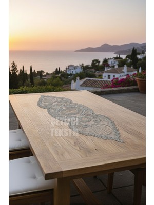 PremiumPort Şık Fransız Dantel Detaylı Masa Runneri, Şık ve Zarif Dekorasyon Hediği