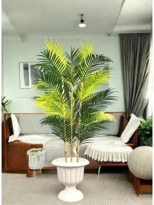 PremiumPort Yapay Rüzgar Areka Ağacı, 100 Cm, Doğal Görünümlü Dekorasyon Ürünü