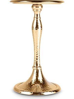 PremiumPort Yılbaşı Rena Mumluk, Gold, 21 Cm, Şık ve Parlak Dekorasyon Aksesuarı