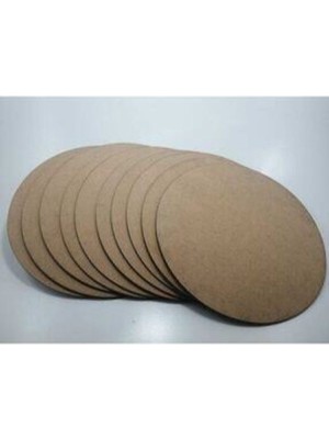 PremiumPort 12'li Ahşap Yuvarlak Supla Seti, 30 Cm, Hafif ve Dayanıklı Mdf